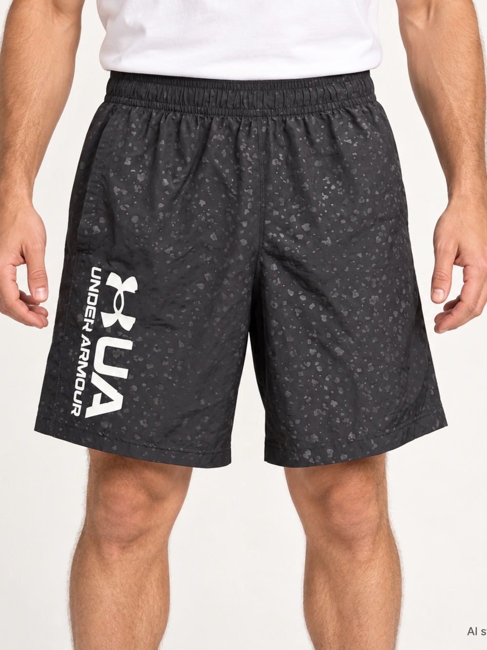 Under Armour Black Printed Athletic Training Shorts